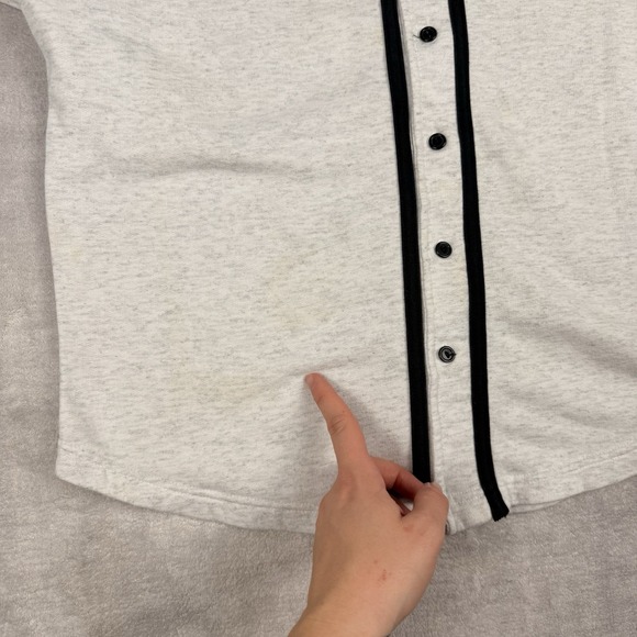 Vintage Looney Tunes Shirt Mens Large White Tasmanian Devil 90s Baseball Jersey - Picture 4 of 11